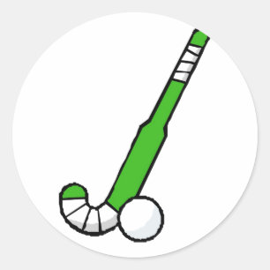 Groene Veldhockey-toets Ronde Sticker