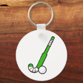 Groene Veldhockey-toets Sleutelhanger (Voorkant)