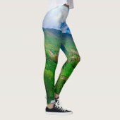 Groene VeldKaukasus bergen Natuur Georgia Leggings (Rechts)