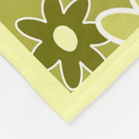 Groene ventilator en Leaf Pattern personaliseren Fleece Deken (Hoek)