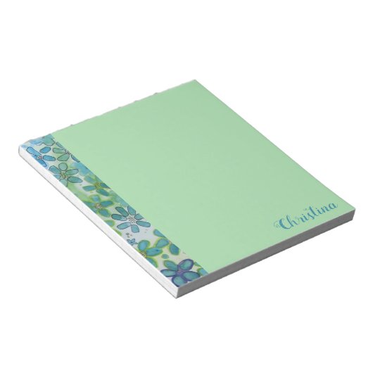 Groene ventilatorbrander op maat notitieblok (Schuin)