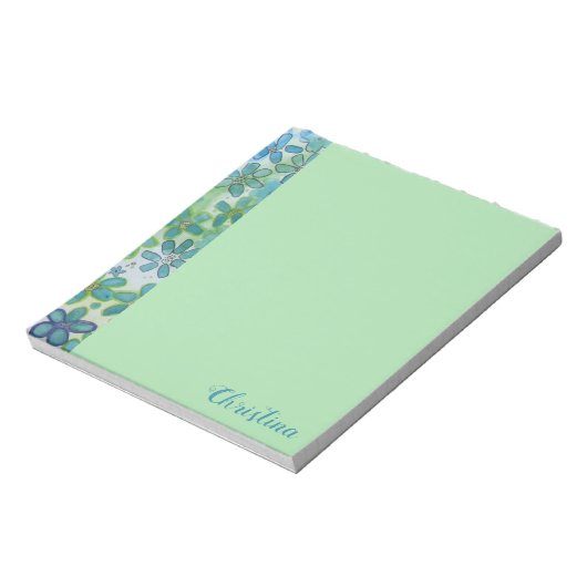 Groene ventilatorbrander op maat notitieblok (Linkerzijde)