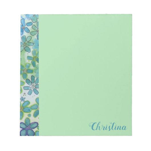 Groene ventilatorbrander op maat notitieblok (Voorkant)