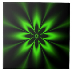 Groene ventilatorbrons fractal tegeltje