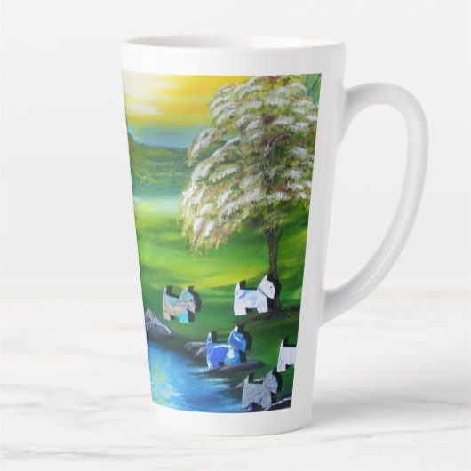 Groene Venus Scotties bij de vijver Latte Mok (Rechts)