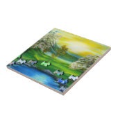 Groene Venus Scotties bij de vijver Tegeltje (Zijkant)