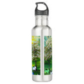 Groene Venus Scotties bij de vijver Waterfles (Achterkant)