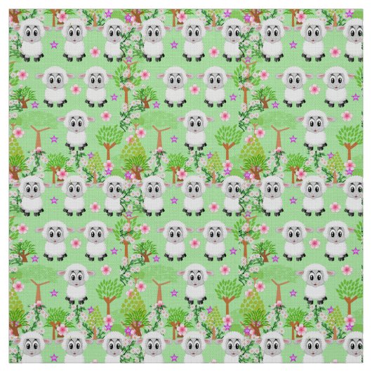 Groene verbinding van schapenvlies stof (Swatch)