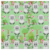 Groene verbinding van schapenvlies stof (Close Up)