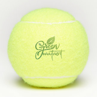 Groene verbintenis tennisballen
