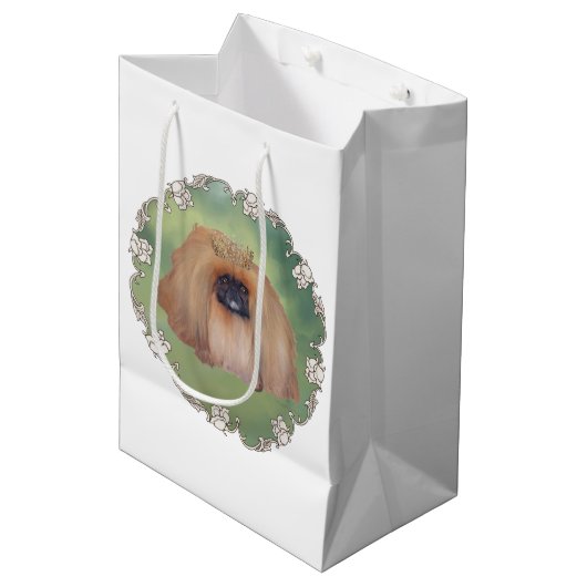 Groene Verblijven Medium Cadeauzakje (Voorkant Gekanteld)