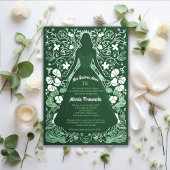  groene verde Mis Quince Años Quinceañera Kaart