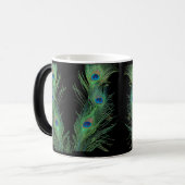 Groene veren met zwart magische mok (Voorkant links)
