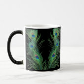 Groene veren met zwart magische mok (Links)