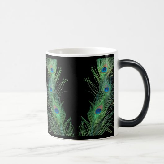 Groene veren met zwart magische mok (Rechts)