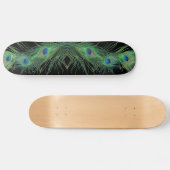 Groene veren met zwart skateboard (Horizontaal)