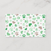 Groene verf Drukt Dog Walker Visitekaartje (Achterkant)