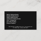 Groene verf druppelen schilderij visitekaartje (Achterkant)