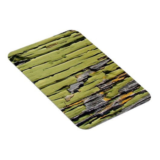Groene verf pellen op weed Barn Wood Magneet (Rechterzijde)