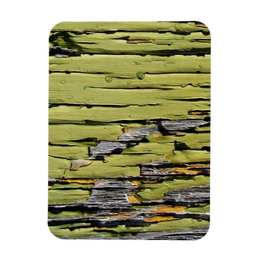 Groene verf pellen op weed Barn Wood Magneet (Verticaal)