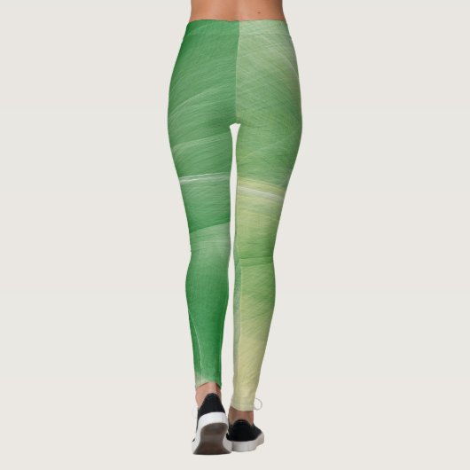 Groene verf Splatter Leggings (Achterkant)