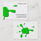 Groene verf splodge visitekaartje (Voorkant / Achterkant)