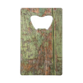 Groene verf, veredeld creditkaart flessenopener (Achterkant)