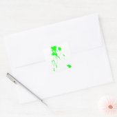 Groene verfspleet vierkante sticker (Envelop)