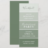 Groene verfstaal Kaart Housewarming Party Invite (Voorkant / Achterkant)