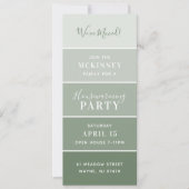 Groene verfstaal Kaart Housewarming Party Invite (Voorkant)