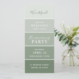 Groene verfstaal Kaart Housewarming Party Invite