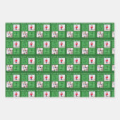 Groene Verjaardag Fotocollage Gepersonaliseerde Ki Inpakpapier Vel (Voorkant 3)