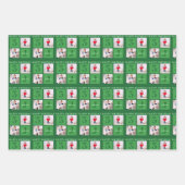 Groene Verjaardag Fotocollage Gepersonaliseerde Ki Inpakpapier Vel (Voorkant)