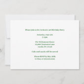 Groene Verjaardag Jongen Fotocollage Custom Party Kaart (Achterkant)