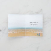 Groene Verjaardagsaugurk op Strandstoel Kaart (Binnen)