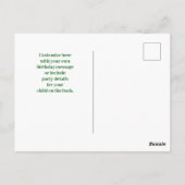 Groene verjaardagsfotocollage gepersonaliseerd fee briefkaart (Achterkant)