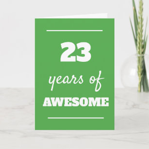 Groene verjaardagskaart 23e verjaardag - 23 jaar g kaart