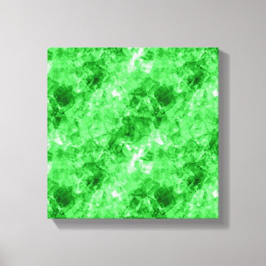 Groene Verkreukelde Textuur Canvas Afdruk (Voorkant)
