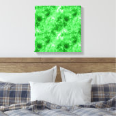Groene Verkreukelde Textuur Canvas Afdruk (Insitu (Slaapkamer))