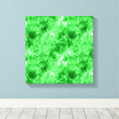 Groene Verkreukelde Textuur Canvas Afdruk (Insitu (Houten vloer))