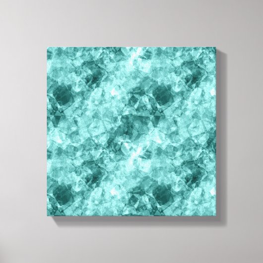 Groene Verkreukelde Textuur Canvas Afdruk (Voorkant)