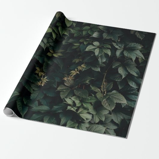 GROENE VERLAAGD PLANT CADEAUPAPIER (Uitgerold)