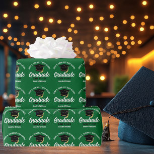 Groene verloft gegradueerde aanpasbare graduatie cadeaupapier