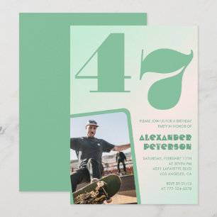 Groene verloop uitnodigingen voor 47ste verjaardag