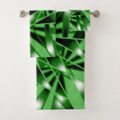 Groene verloopkleur Vulling Kunstperspectieftekeni Bad Handdoek (Insitu)