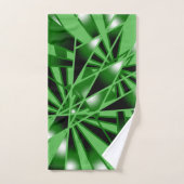 Groene verloopkleur Vulling Kunstperspectieftekeni Bad Handdoek (Handdoek)