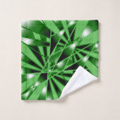 Groene verloopkleur Vulling Kunstperspectieftekeni Bad Handdoek (Wasdoekje)