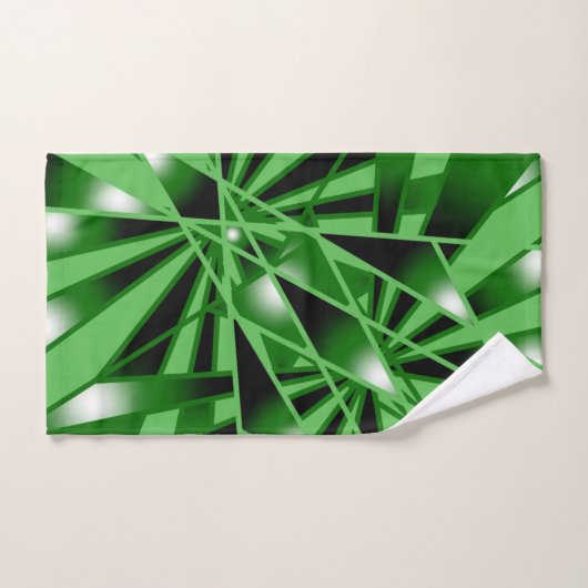 Groene verloopkleur Vulling Kunstperspectieftekeni Bad Handdoek (Handdoek)