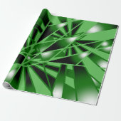 Groene verloopkleur Vulling Kunstperspectieftekeni Cadeaupapier (Uitgerold)