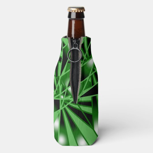 Groene verloopkleur Vulling Kunstperspectieftekeni Flesjeskoeler (Fles Achterkant)